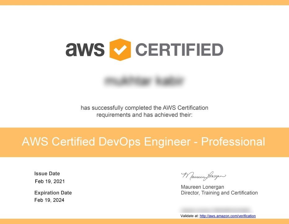 AWS DevOps Engineer Professional 2021